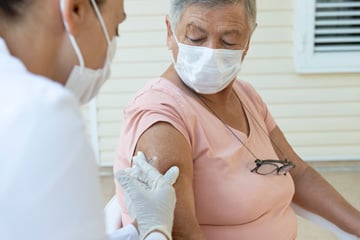 patient getting vaccine